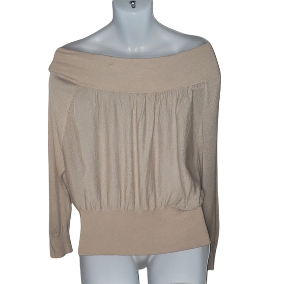 Free People Office Date Night Boho Preppy Light Off Shoulder Sweater - Womens - Picture 4 of 7